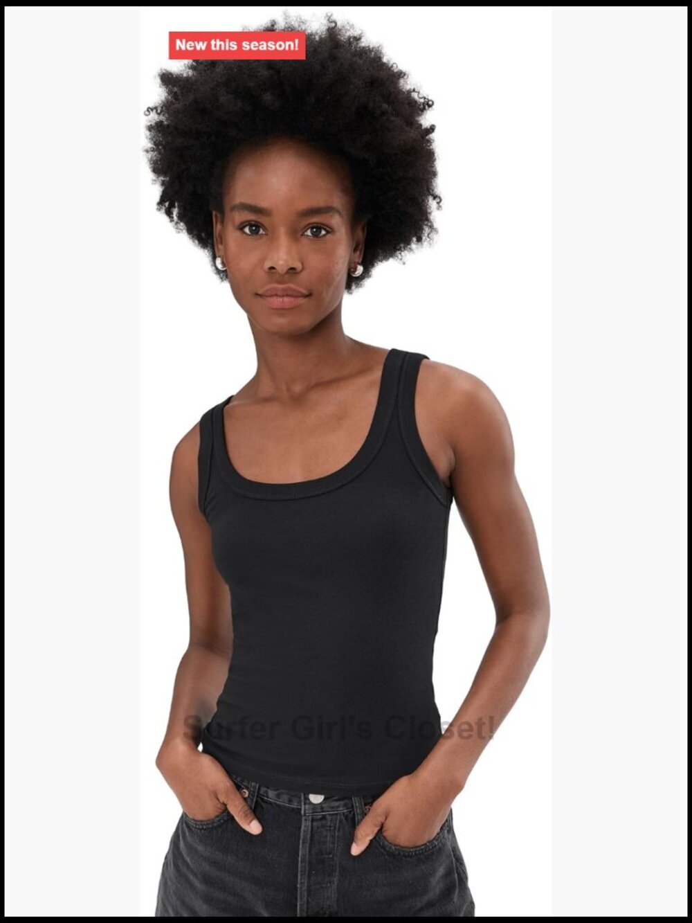Splendid Josie Tank Cotton Blend Scoop Neck Sleeveless Classic Fit